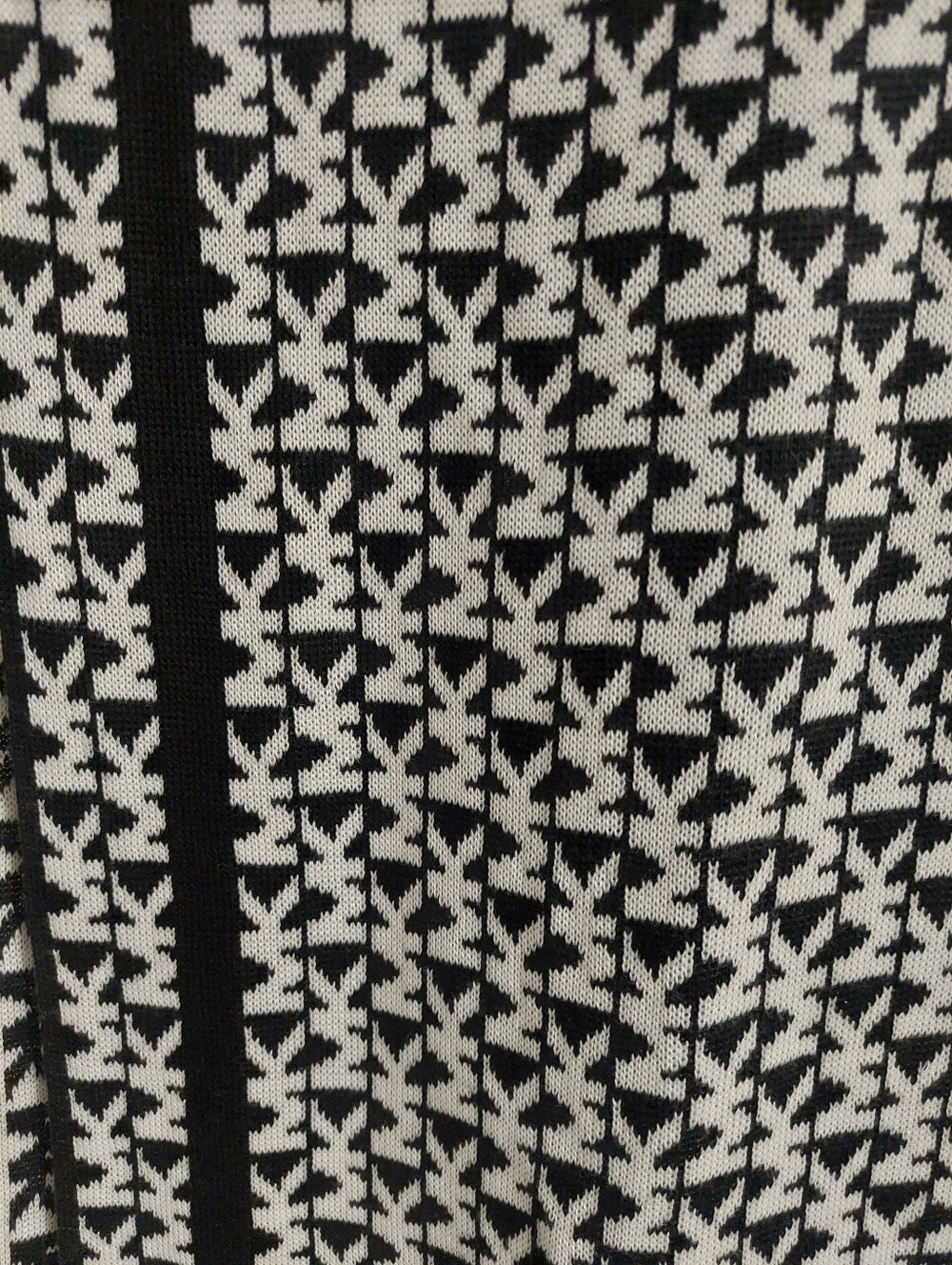 MICHAEL Michael Kors Black and White Maxi Skirt with Logo Motif - Picture 3 of 3